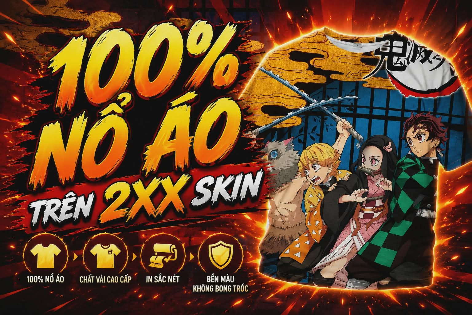 100% Nổ Áo Trên 2XX Skin